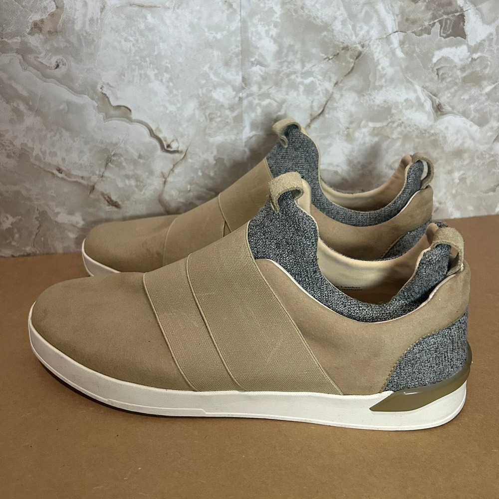 CALL IT SPRING Mens Tan Suede Slip On Sneakers Shoes Size 10.5